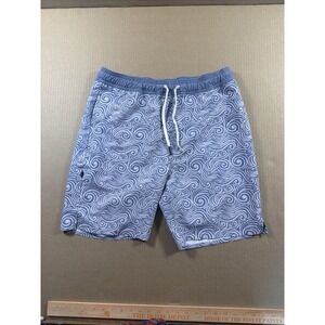 BYLT Coastal Board Shorts 7" Men's Medium All Over Wave Print Swim Trunks